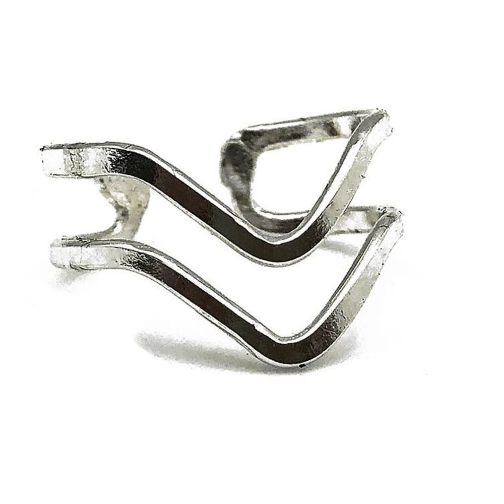 Adjustable Layering Ring Double Chevron